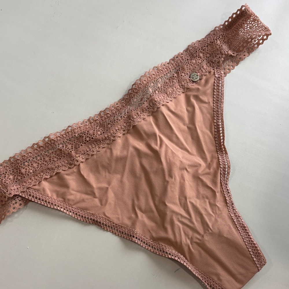 Lucky Brand Lace Trim Thong Tan Color X-Large NEW